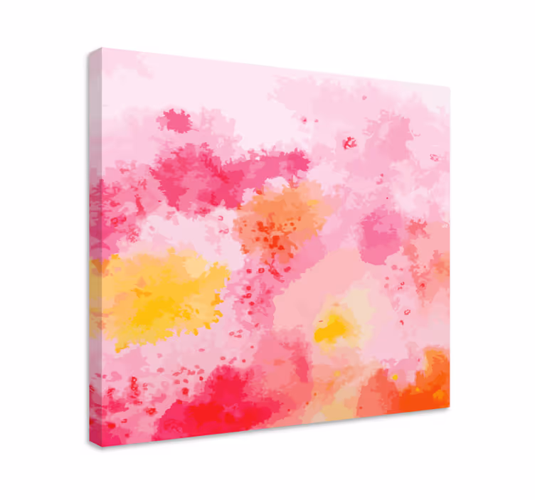 Leinwandbild blume in pinkem floral-abstract - TenStickers