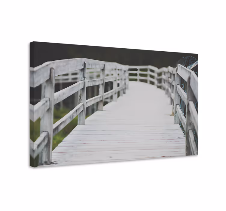 Wandbilder landschaft holzsteg pfad - TenStickers