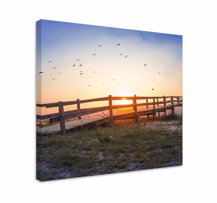 Wandbilder landschaft ruhige sonnenuntergangsansicht - TenStickers