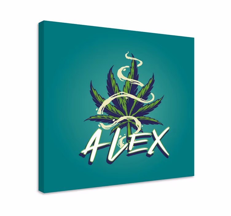 Leinwandbild personalisiert Cannabis-illustrationsgraffiti - TenStickers