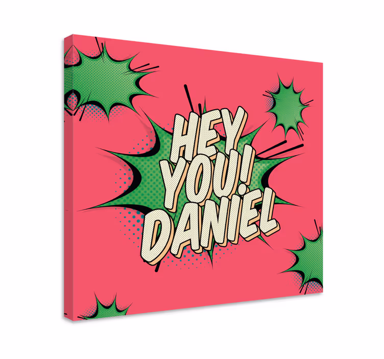 Leinwandbild personalisiert Hey du cooles graffiti-poster - TenStickers
