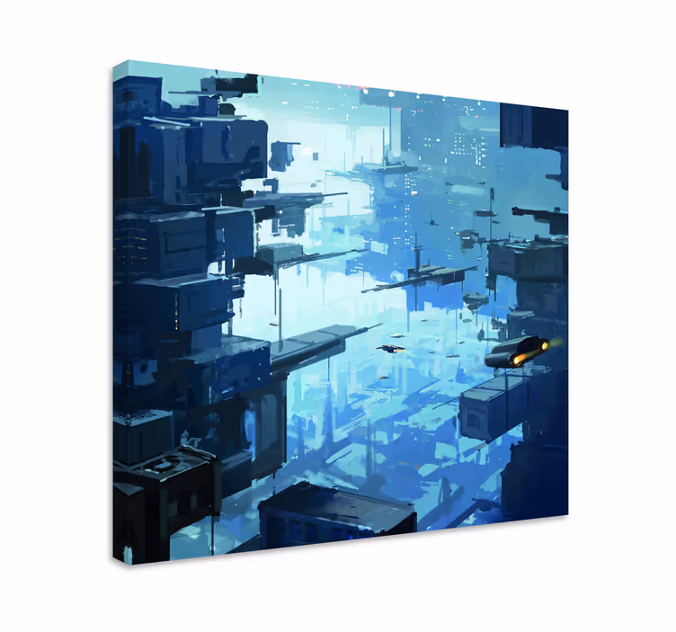 Leinwandbild futuristische stadtlandschaft - TenStickers