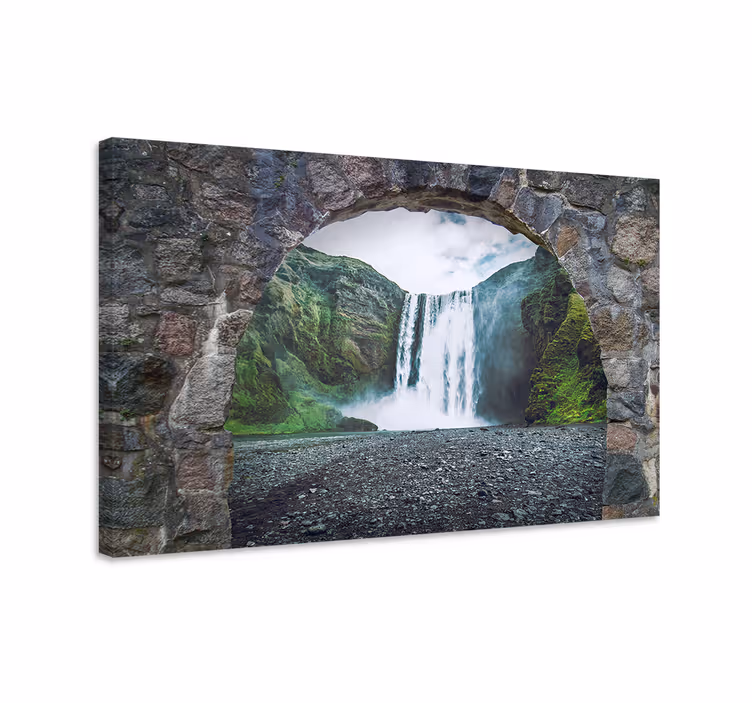 Wandbilder landschaft große wasserfall perspektive - TenStickers