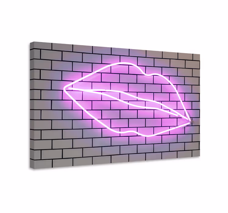 Wandbild motivation kiss neon schild - TenStickers