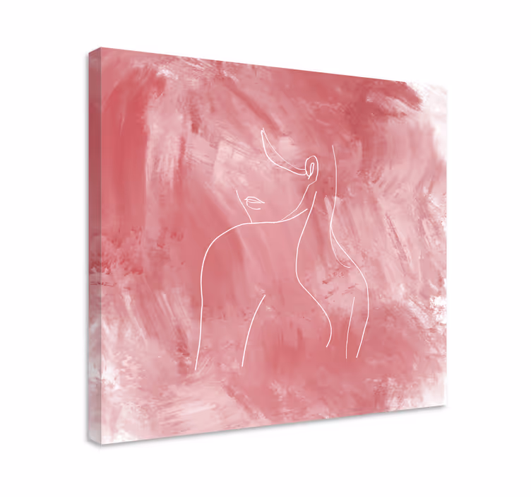 Kunst auf leinwand abstrakte feminine linie - TenStickers