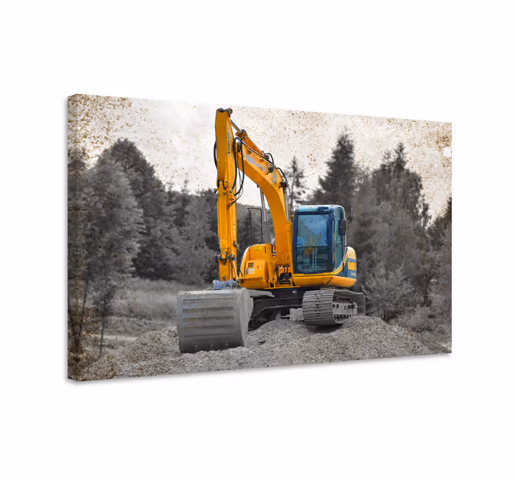 Leinwandbild sport bagger im einsatz - TenStickers