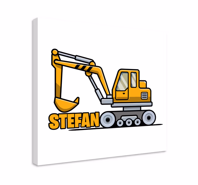 Wandbilder sprüche bagger maschinen design - TenStickers