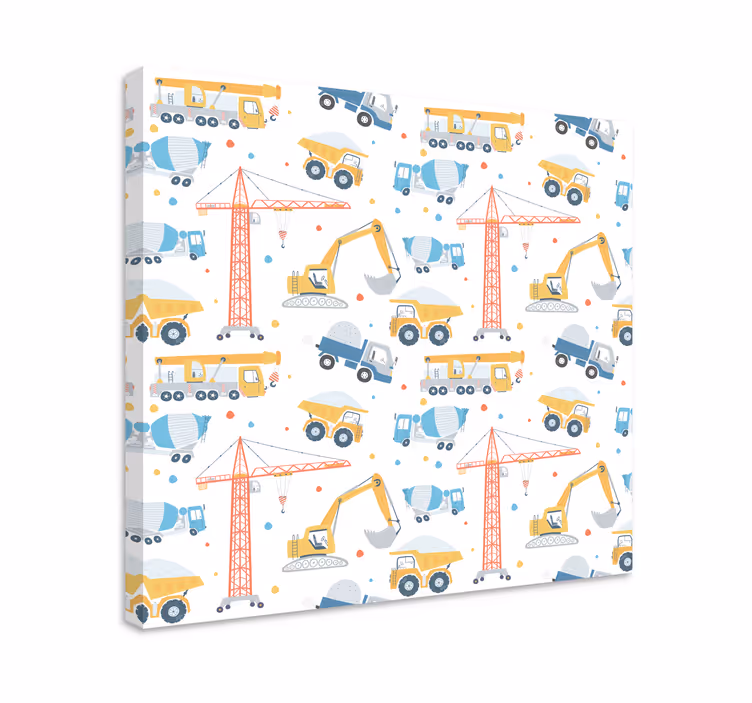 Leinwandbild sport baustellenfahrzeuge spiel - TenStickers