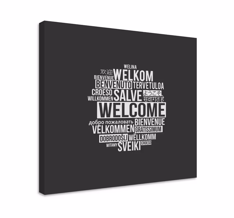 Wandbilder sprüche globale willkommensnachricht - TenStickers