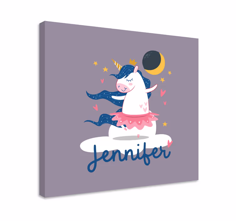 Dinosaurier Wandbild tanzende einhorn-fantasie - TenStickers