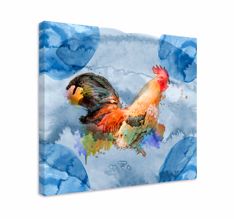 Wandbild tier hahn spritzer - TenStickers