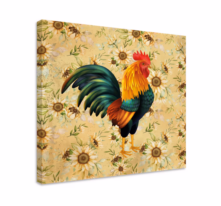 Leinwandbild vogel lebhaftes hühnerporträt - TenStickers
