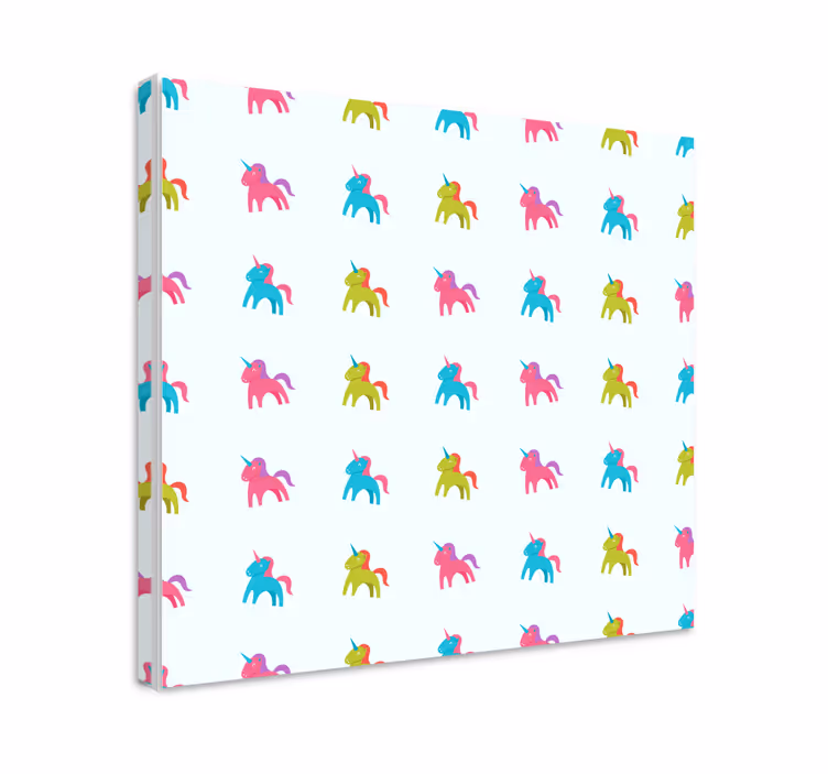 Einhorn wandbild buntes einhornmuster - TenStickers