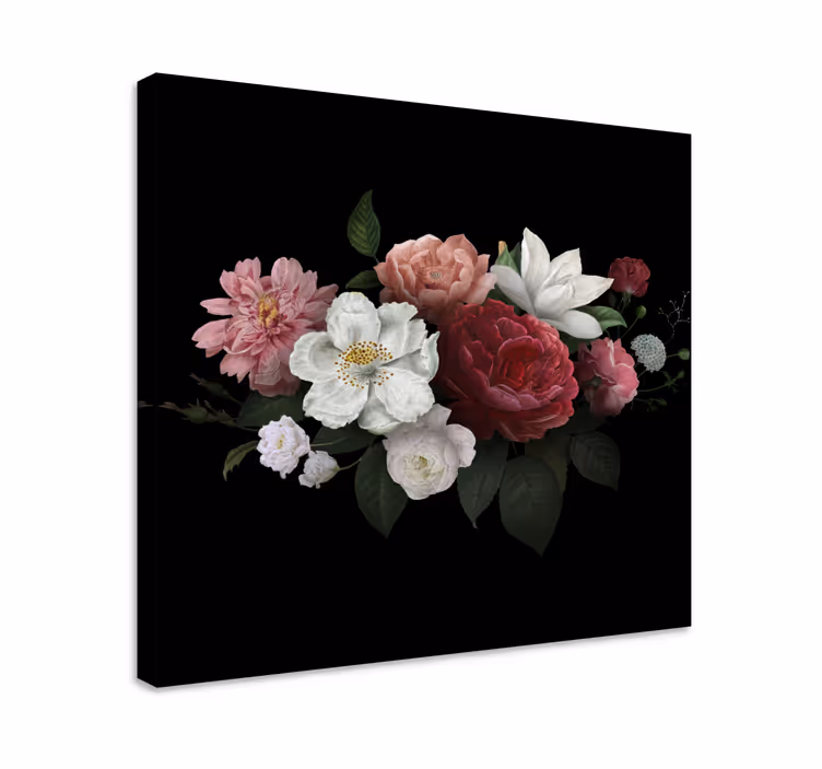Leinwandbild dramatische blumenarrangement - TenStickers