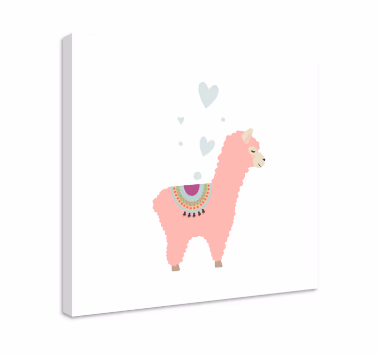 Wandbild Schlafzimmer Rosa lama-muster - TenStickers