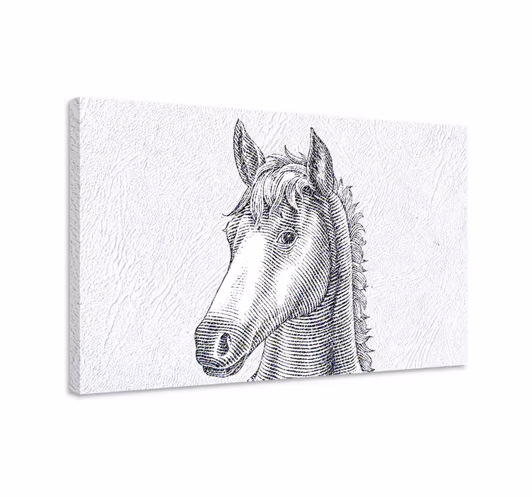 Wandbild Pferd Handgemalt - TenStickers