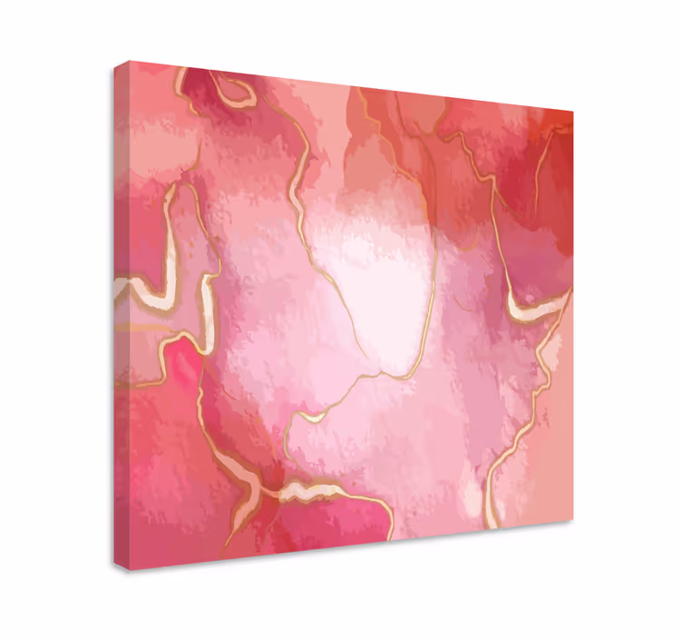 Leinwandbild abstrakt pink marmorwirbel - TenStickers