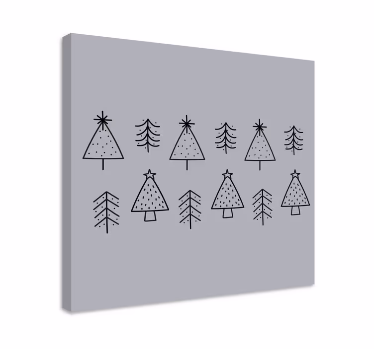Wandbild baum stilisierte weihnachtsbäume - TenStickers