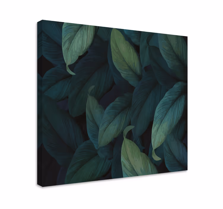 Leinwandbild üppige grüne blätter - TenStickers