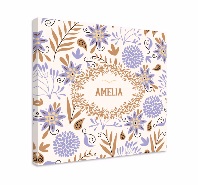 Leinwandbild mit floralem blütendesign - TenStickers