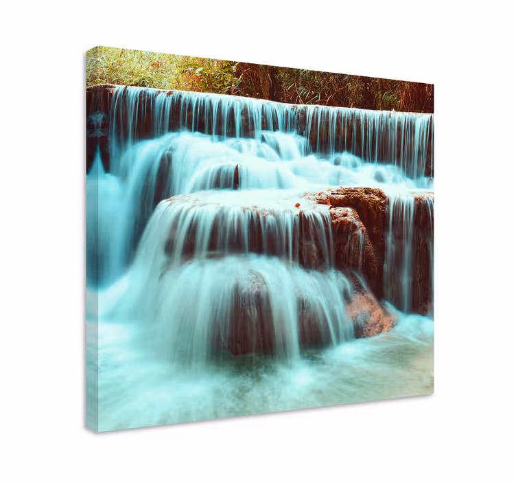 Wandbilder landschaft mit fließenden wasserfällen - TenStickers