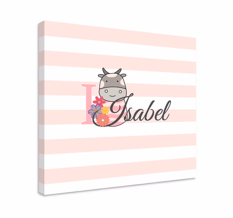 Leinwandbild mit niedlichem kuhdesign - TenStickers