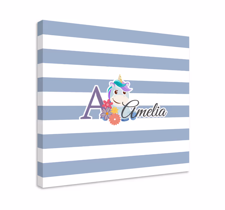 Einhorn wandbild personalisiertes einhorn design - TenStickers