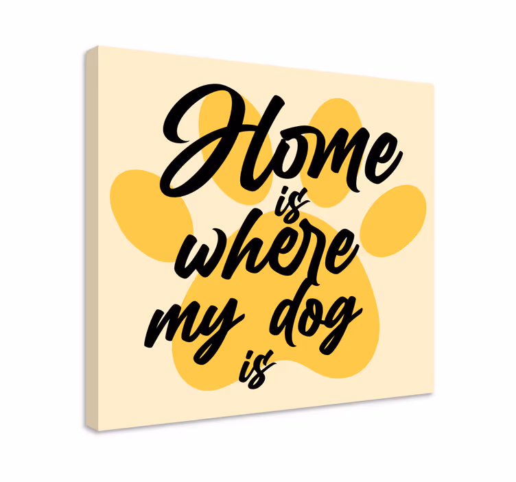 Wandbilder hunde zuhause ist, wo die liebe wohnt - TenStickers