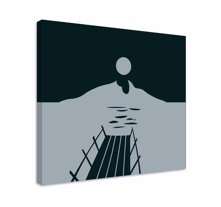 Wandbilder landschaft steg über wasser - TenStickers
