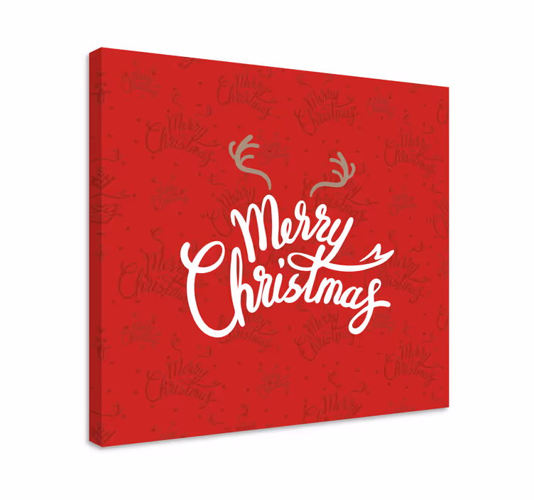Leinwandbild Weihnachten Frohe weihnachten mit rentierstücken - TenStickers