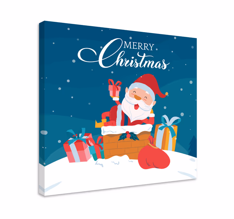 Leinwandbild Weihnachten Frohe weihnachten weihnachtsmann - TenStickers