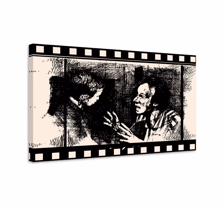 Wandbilder vintage dialoge im film - TenStickers