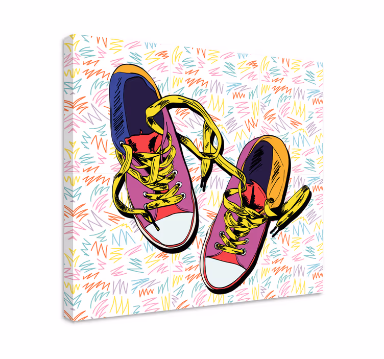 Leinwandbild superheld im bunten sneakerdesign - TenStickers