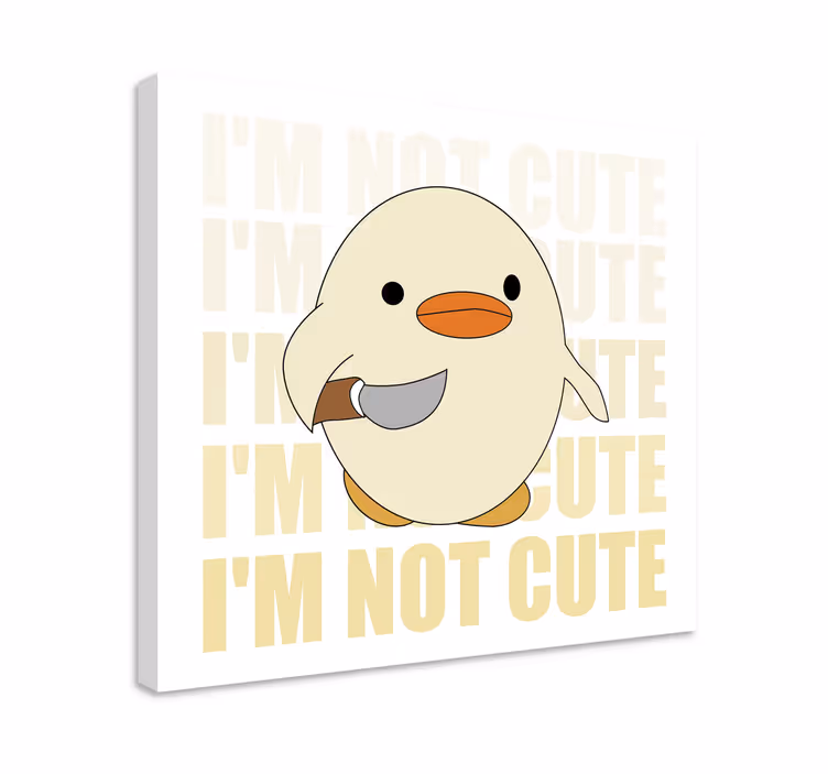 Wandbilder Sprüche Drohende kleine ente - TenStickers