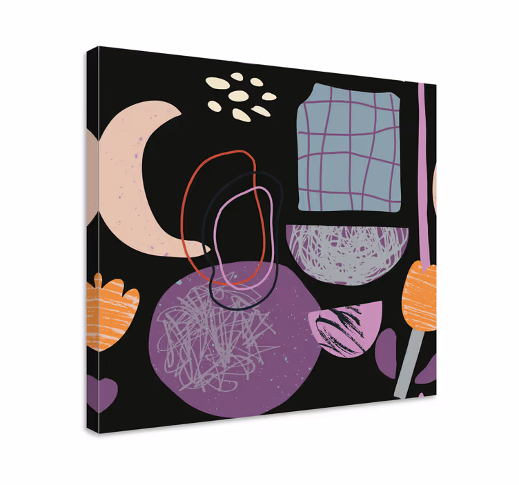 Leinwandbild ornament abstrakte botanische merkmale - TenStickers