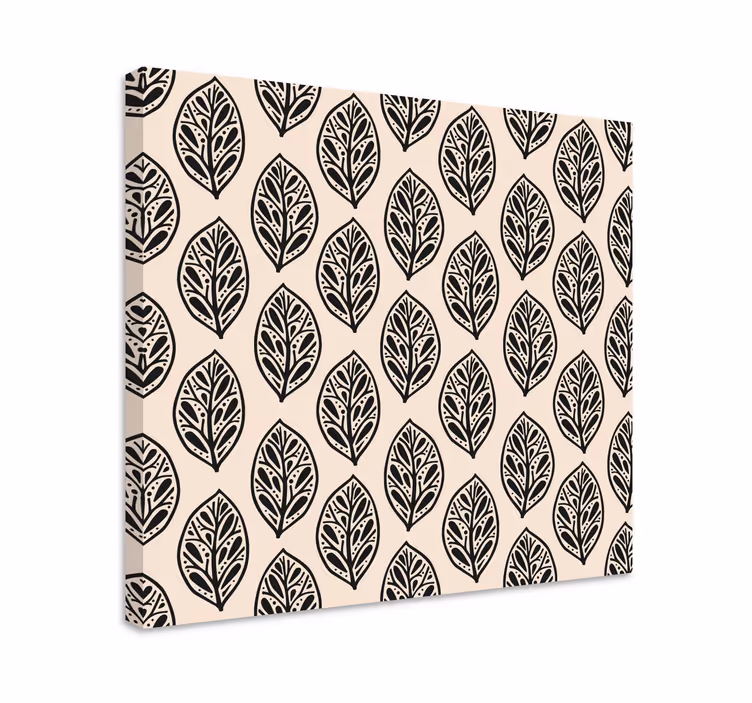Leinwandbild mit elegantem blattmuster - TenStickers