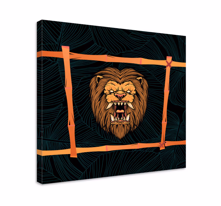 Wandbild tier löwenkopf majestätisch - TenStickers