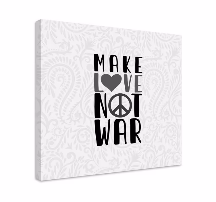 Wandbilder Sprüche Liebe machen, nicht krieg zitat - TenStickers