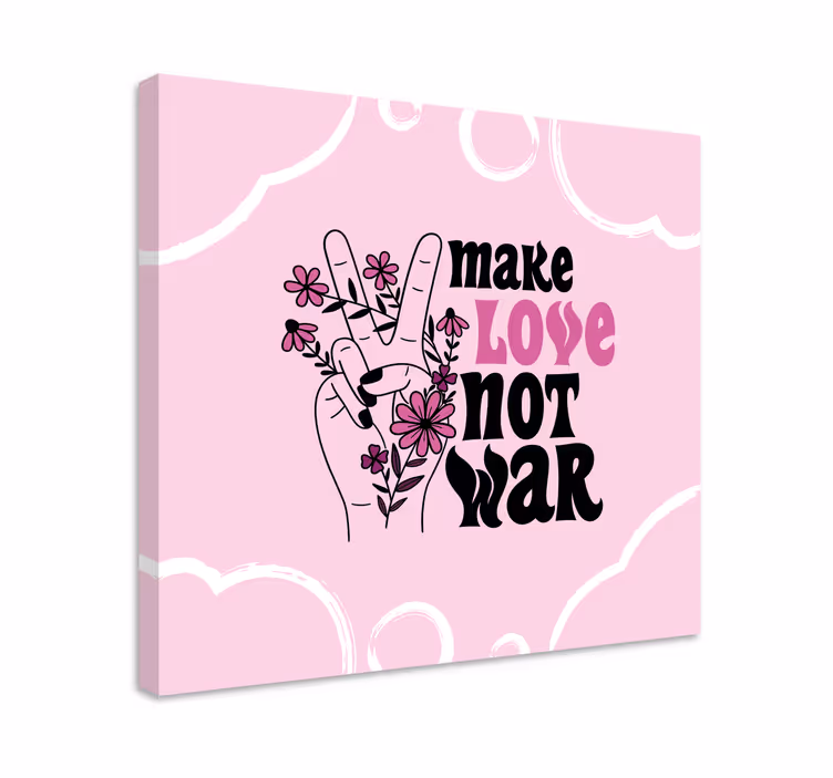 Wandbilder Motivation Liebeszitat im friedenszeichen machen - TenStickers