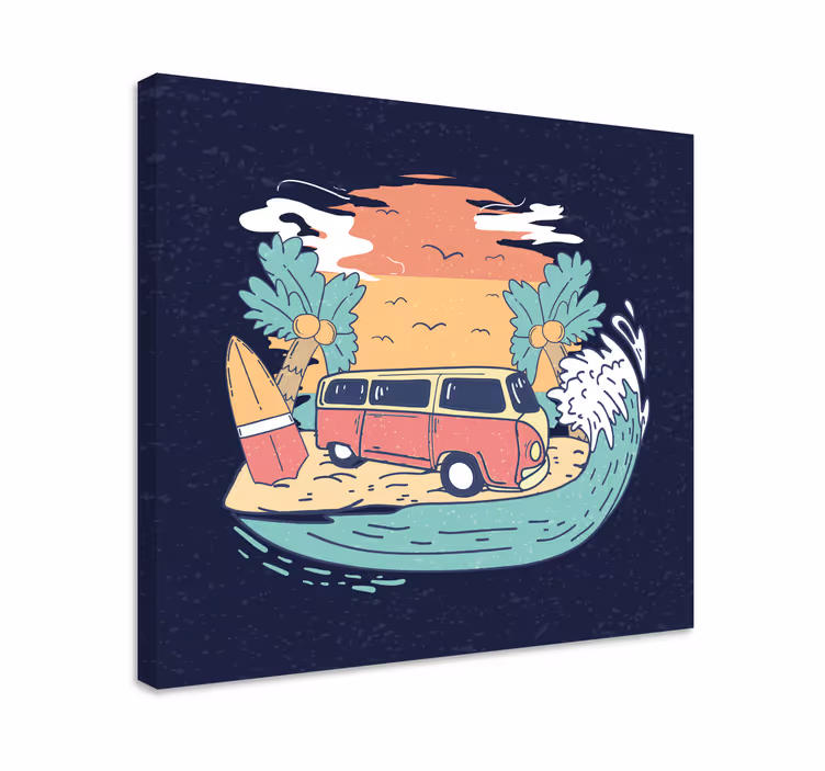 Leinwandbild surfing van szene - TenStickers