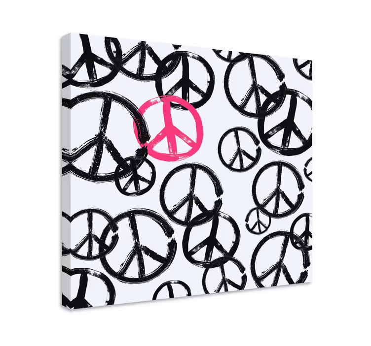 Wandbilder Vintage Peace Zeichen - TenStickers