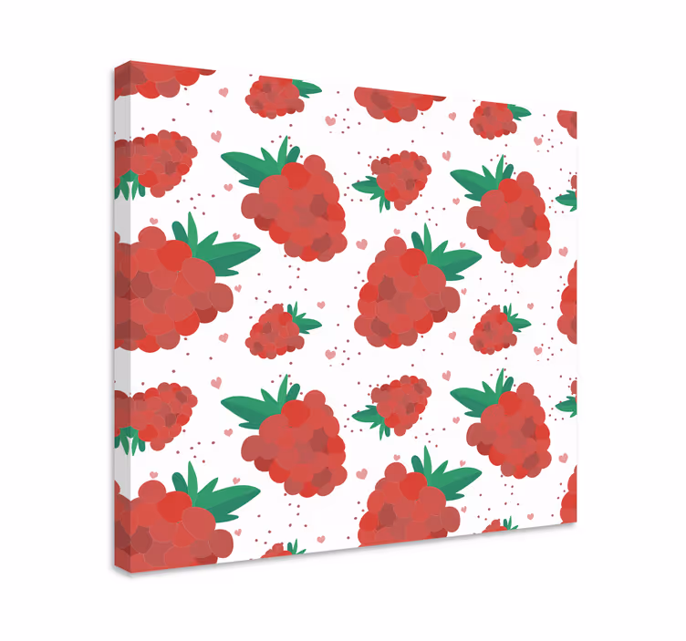 Leinwandbild Obst Beeren aquarell mit flecken - TenStickers
