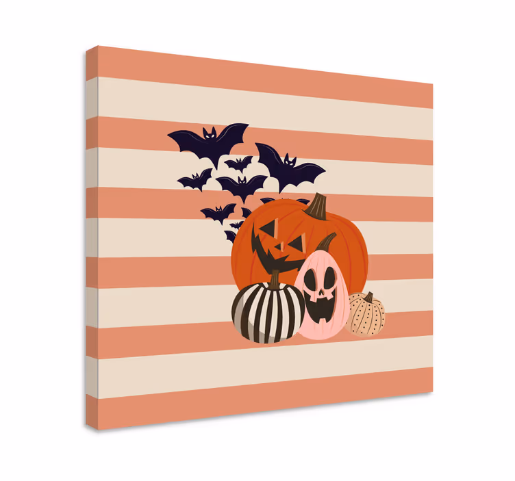 Leinwandbild sport halloween kürbis treffen - TenStickers