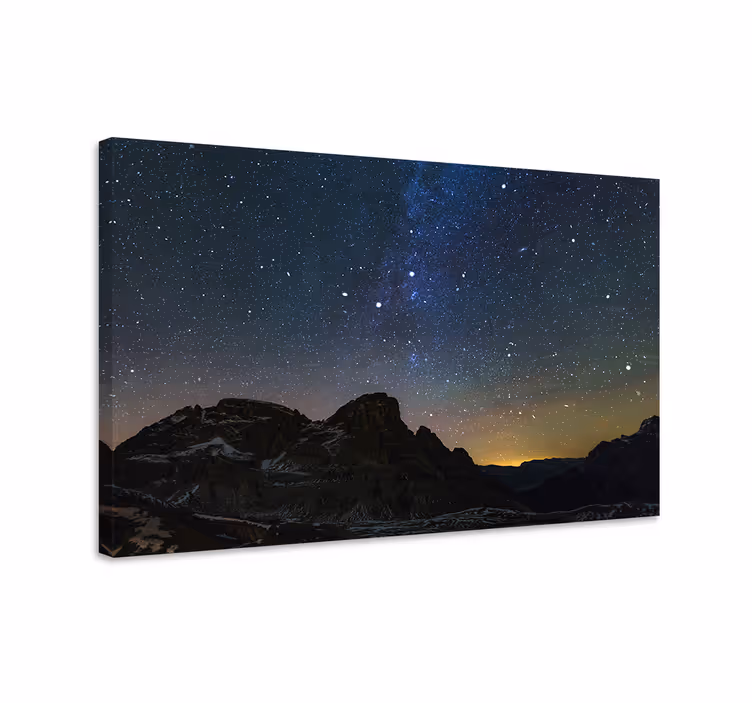 Wandbilder modern Blick zu den sternen und den bergen - TenStickers