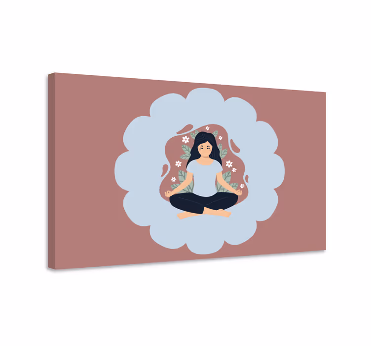 Leinwandbild für Zuhause Yoga-praxis-abbildung - TenStickers