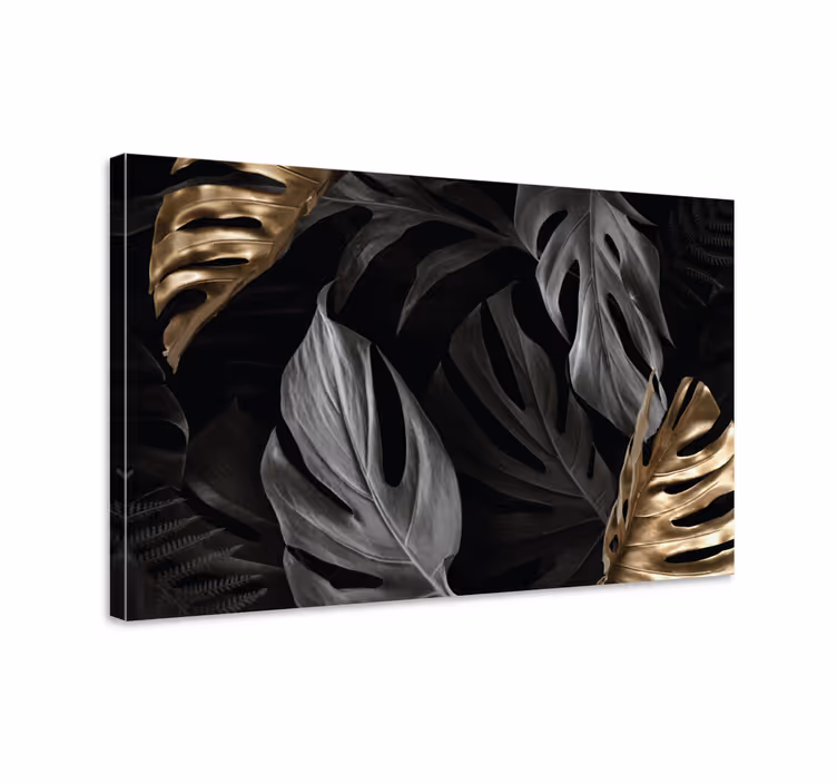 Leinwand Pflanzen Elegante tropische blätter - TenStickers