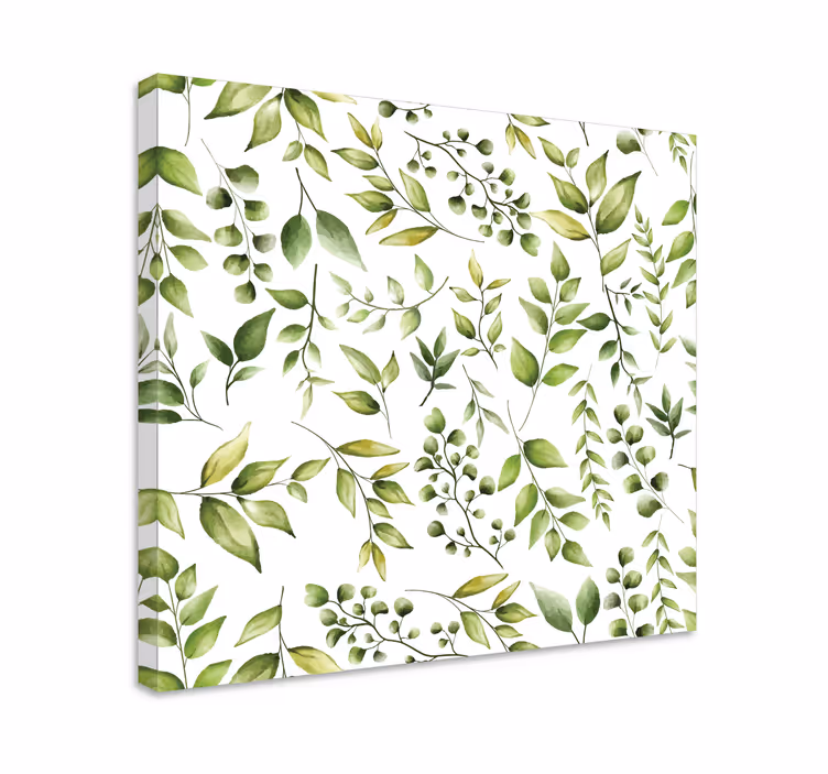 Leinwand Pflanzen Aquarell eukalyptusblätter - TenStickers