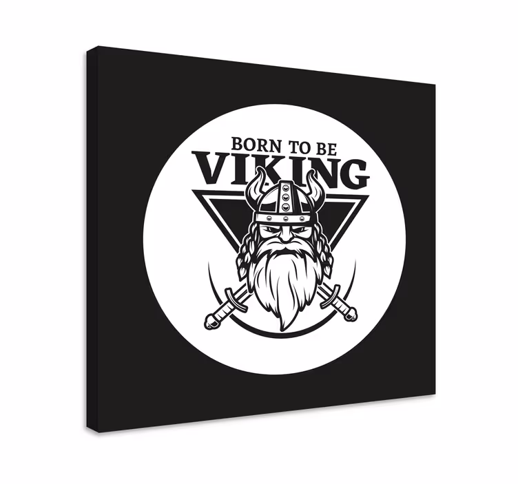 Leinwandbild Persönlichkeit wikinger-krieger-emblem - TenStickers