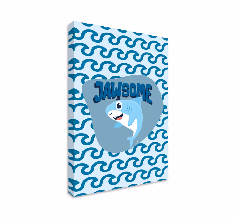 Wandbild fische blaues babyhaifisch mit namen - TenStickers