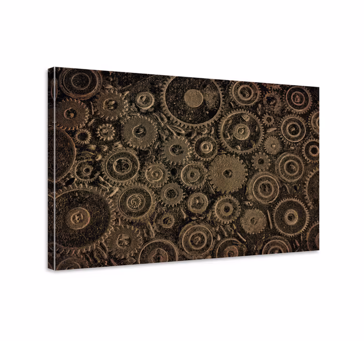 Wandbilder modern Zahnradmuster im industriellen stil - TenStickers